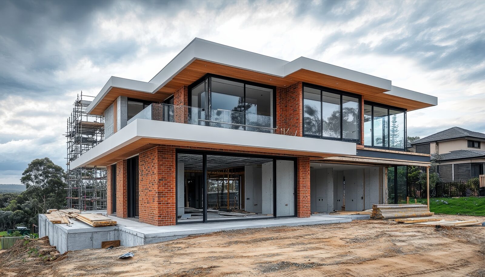 An Australian home under construction