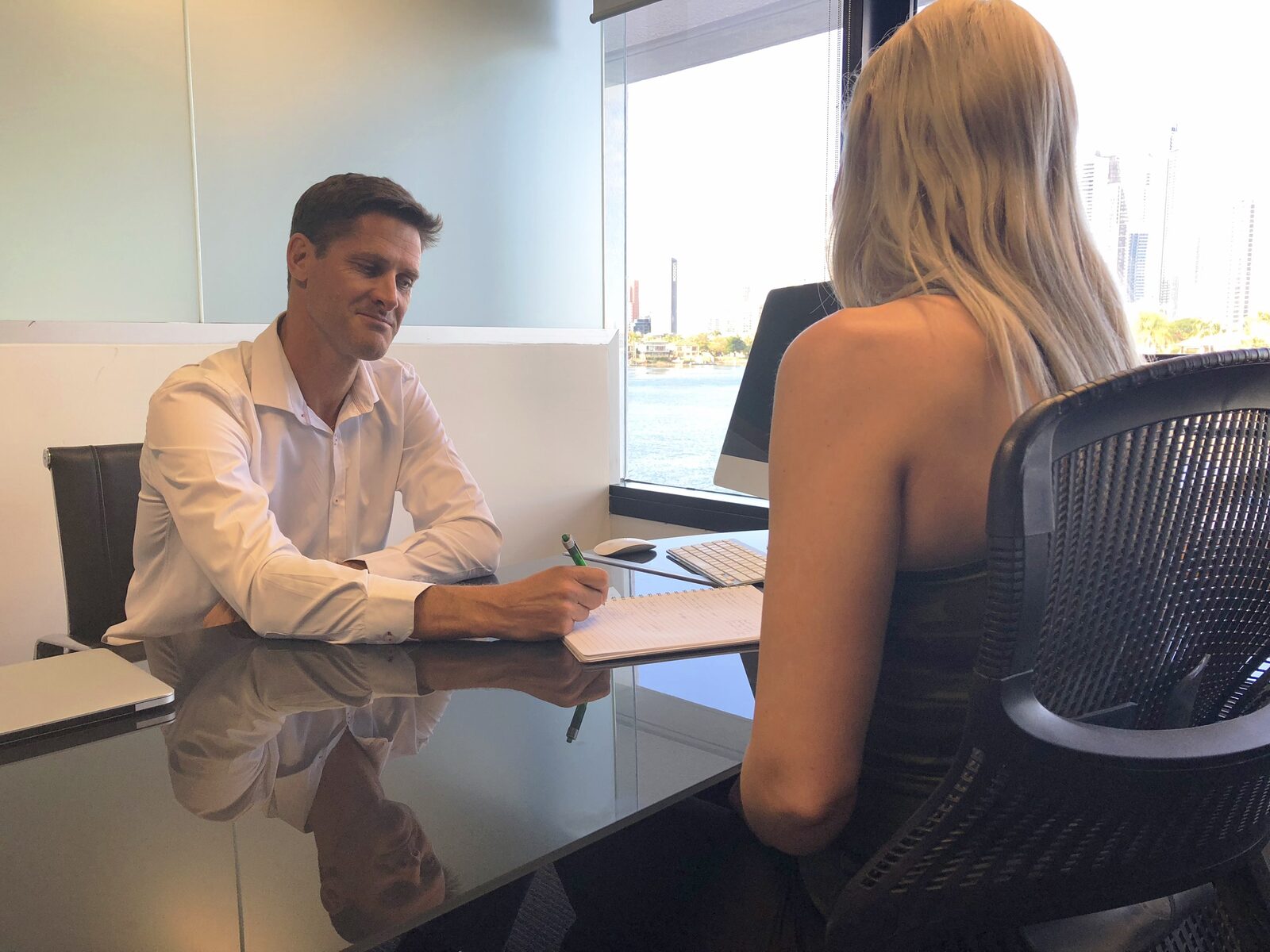 A Property Room adviser working through a portfolio health check with a client